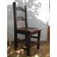 Sedia fondo in legno tondeggiato