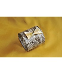 Bracciale pitone e madreperla